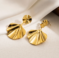 Sculpted Gold Leaf Earrings