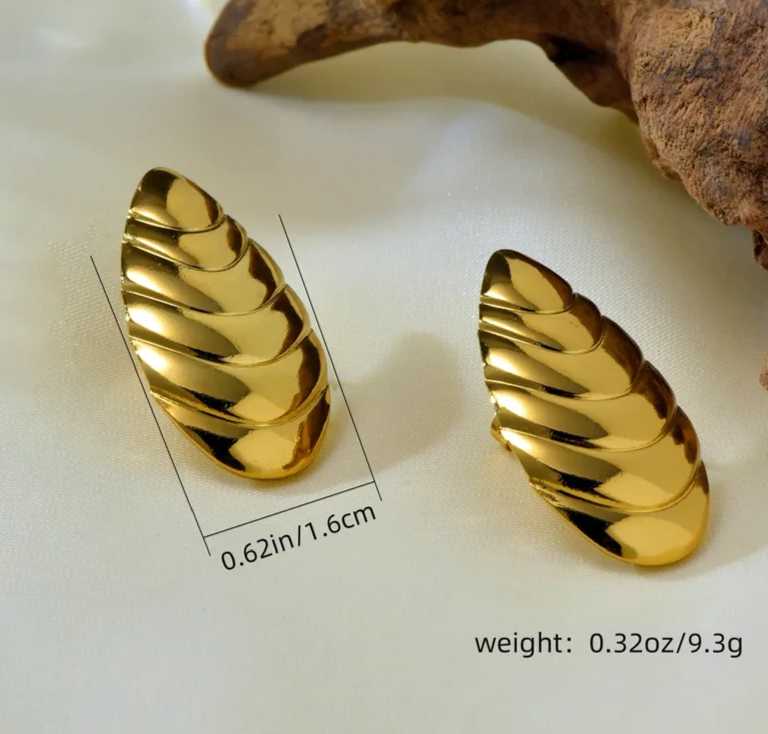 Shell Cocoon Studs