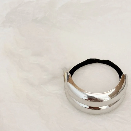 Silver C Hair Tie