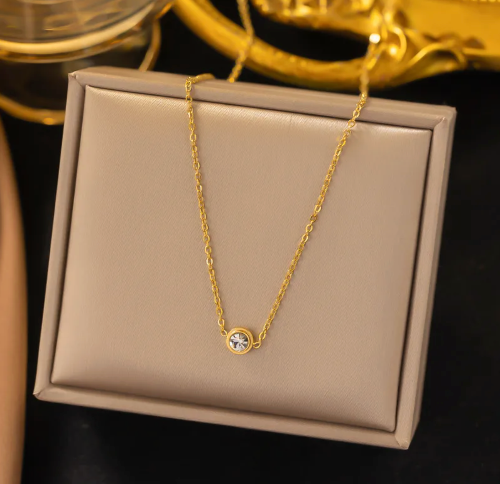 Solitaire Bezel Necklace