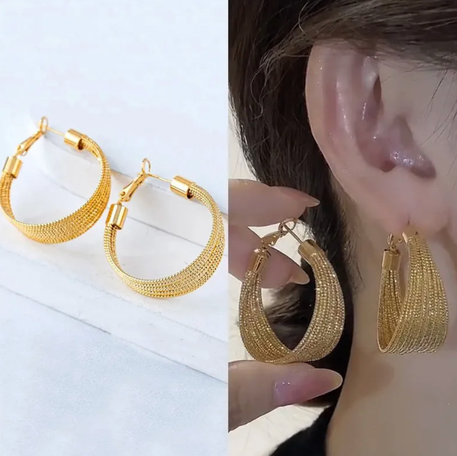 Statement Mesh Hoops