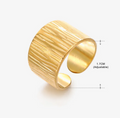 Textured Gold Cuff Ring