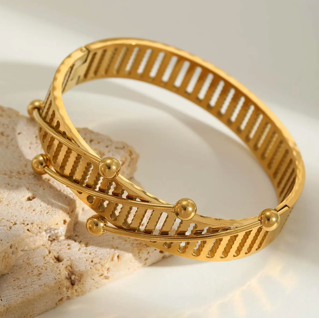 The Golden Cage Bangle