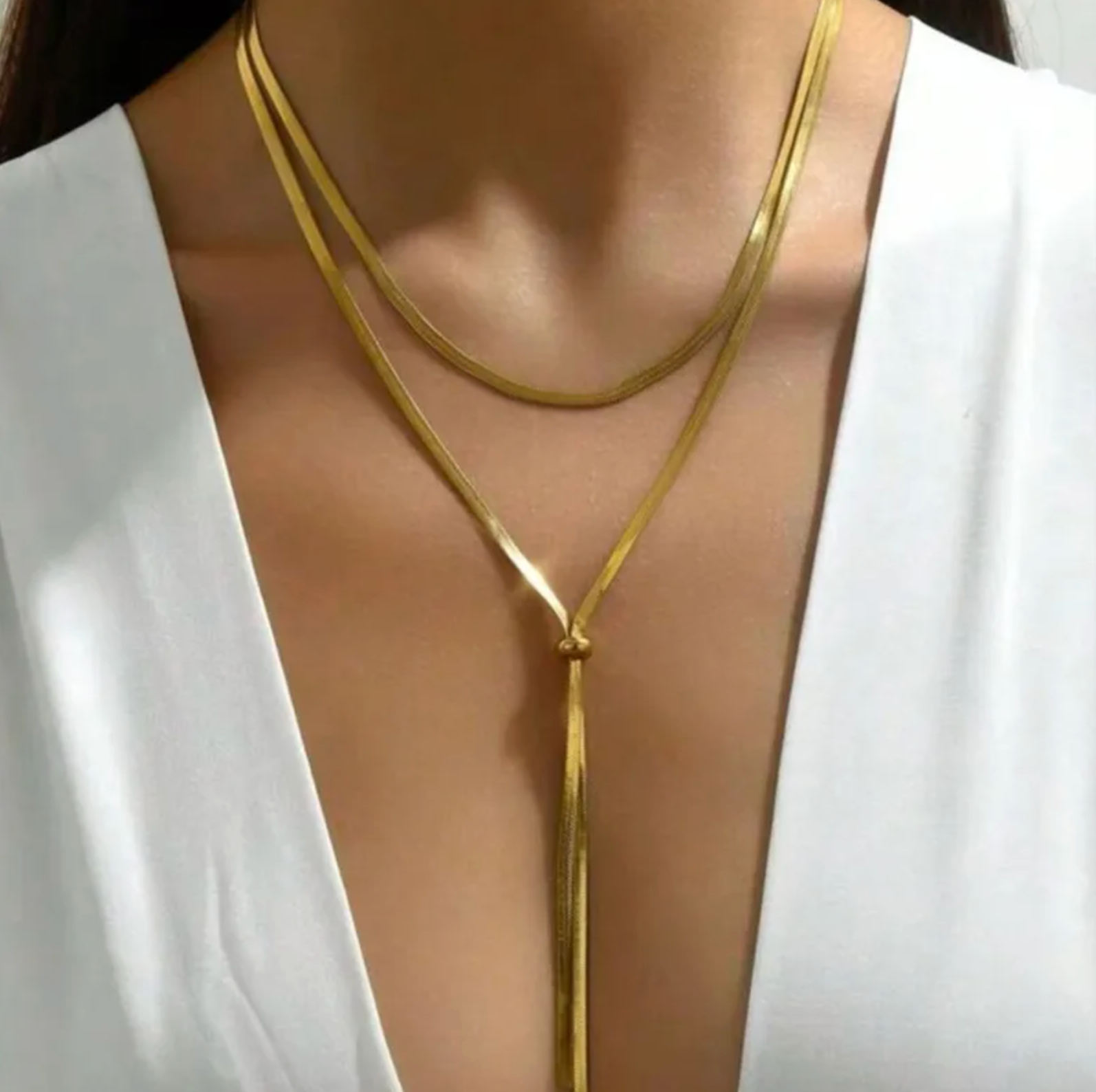 The Liquid Gold Layered Lariat