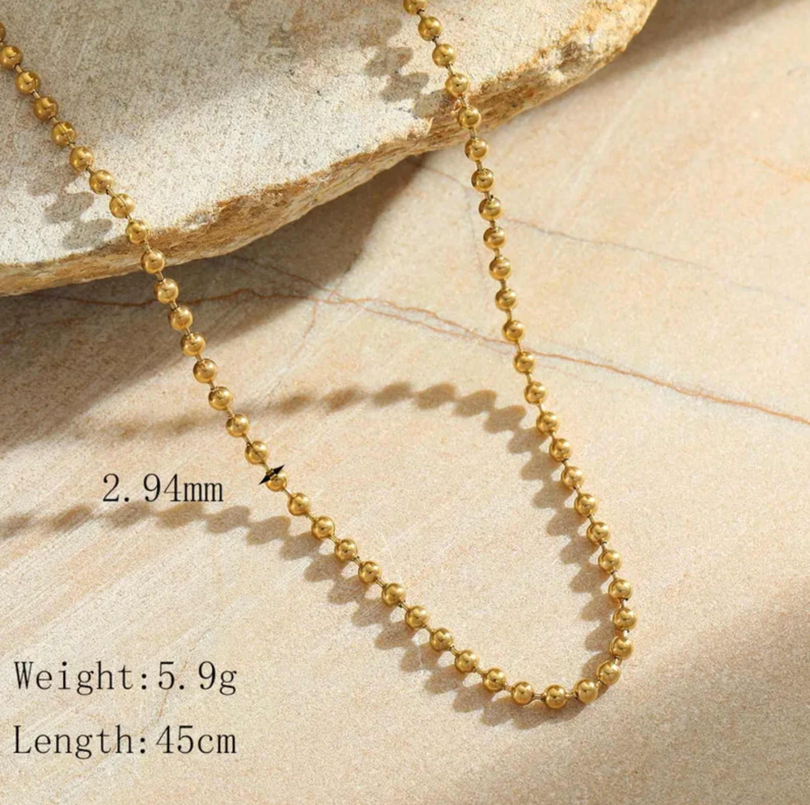 The Sphera Plated Bead Chain