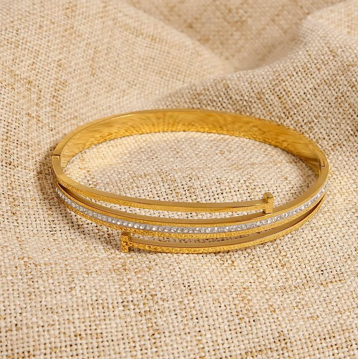The Tiered Pave Bangle