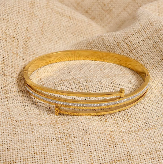The Tiered Pave Bangle