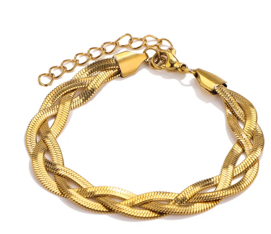 Triple Woven Snake Chain Bracelet