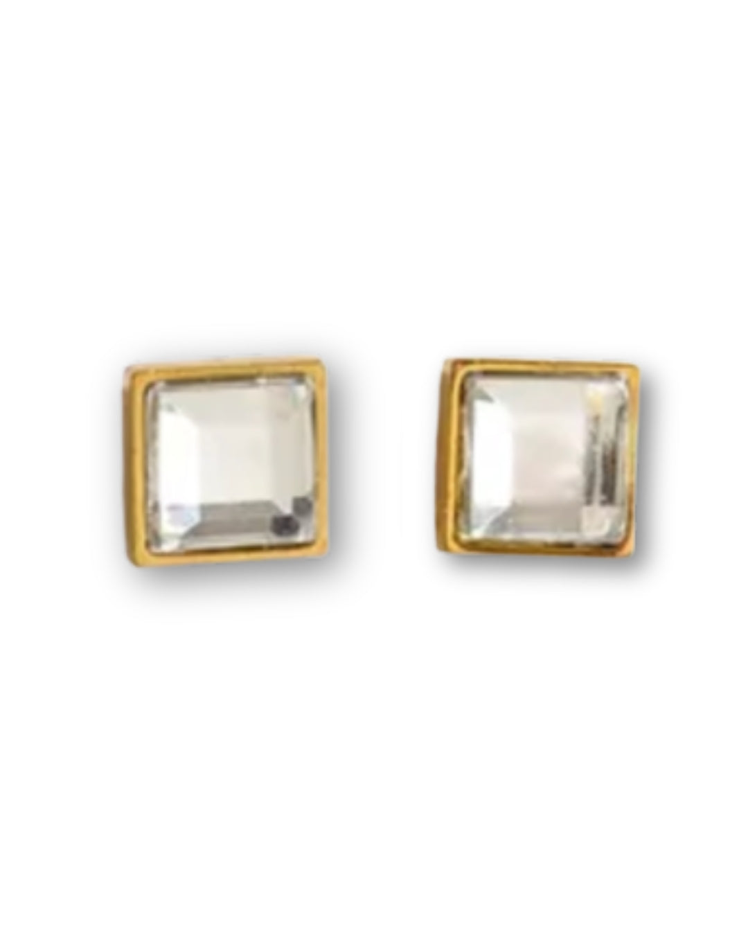 Crystal Square Studs