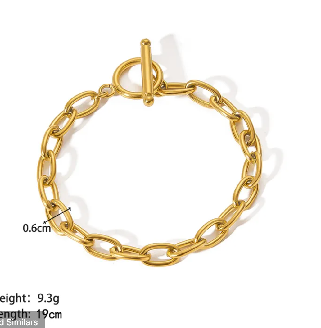 Versatile Gold Plated Chain Bracelet