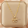 Zircon Bow Necklace