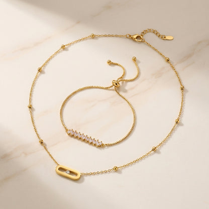 The Glimmer Bar Bracelet With Modern Designer Chain